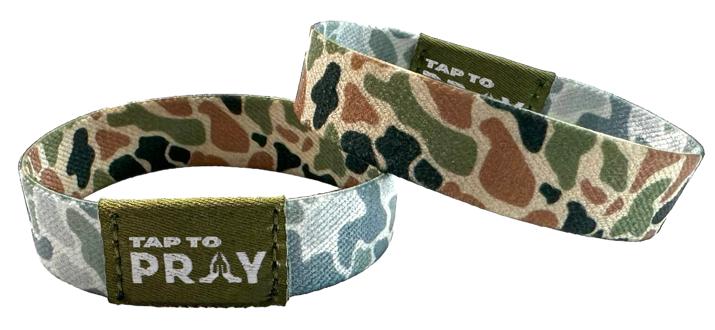 Tap to Pray™ River Rock Camo Classic/Sage Wristband