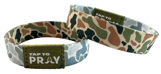 Tap to Pray™ River Rock Camo Classic/Sage Wristband