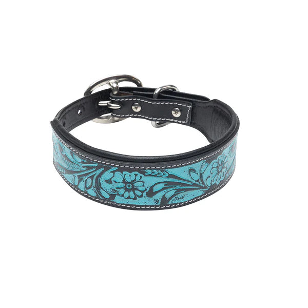 Durango Daisy Hand-Tooled Dog Collar