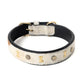 Myra Prairie Paws Studded Hairon Dog Collar in Brown & White