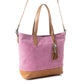 Myra Amber Dune Leather Bag in Pink