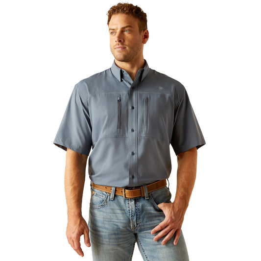 Ariat VentTEK Outbound Short Sleeve Shirt in Newsboy Blue