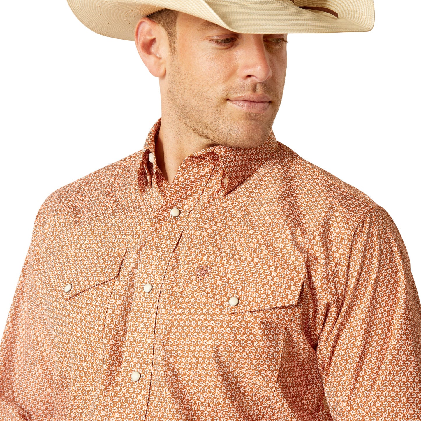 Ariat Easton Coral Print Classic Fit Long Sleeve Shirt