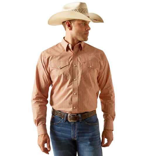 Ariat Easton Coral Print Classic Fit Long Sleeve Shirt