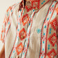 Ariat Boy's Wade Classic Fit Tan and Orange Shirt