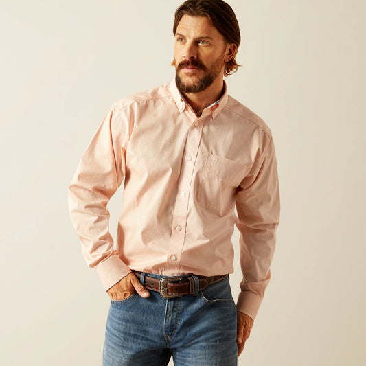 Ariat Wrinkle Free Ashton Classic Fit Pink Shirt