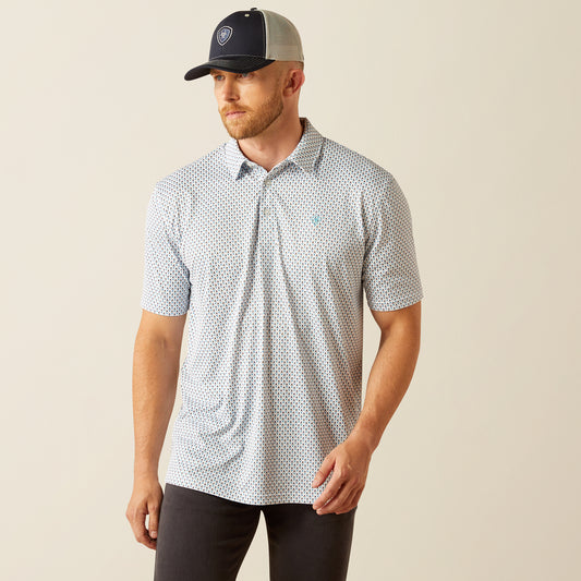 Ariat All Over Print White Polo