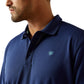 Ariat Men's TEK Solid Blue Depths Polo Shirt