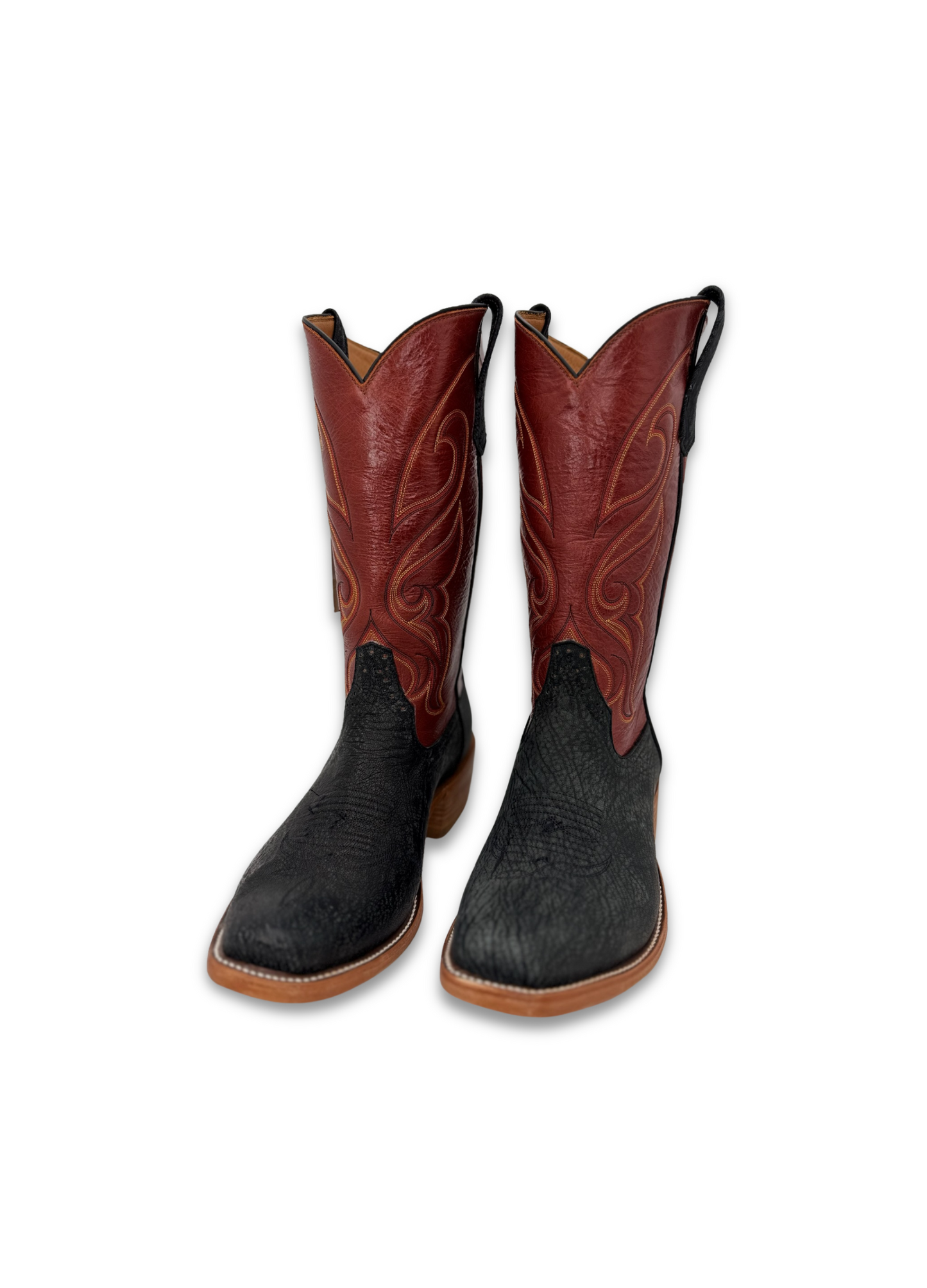 Rios of Mercedes Black Shrunken Poseidon Cowboy Boot