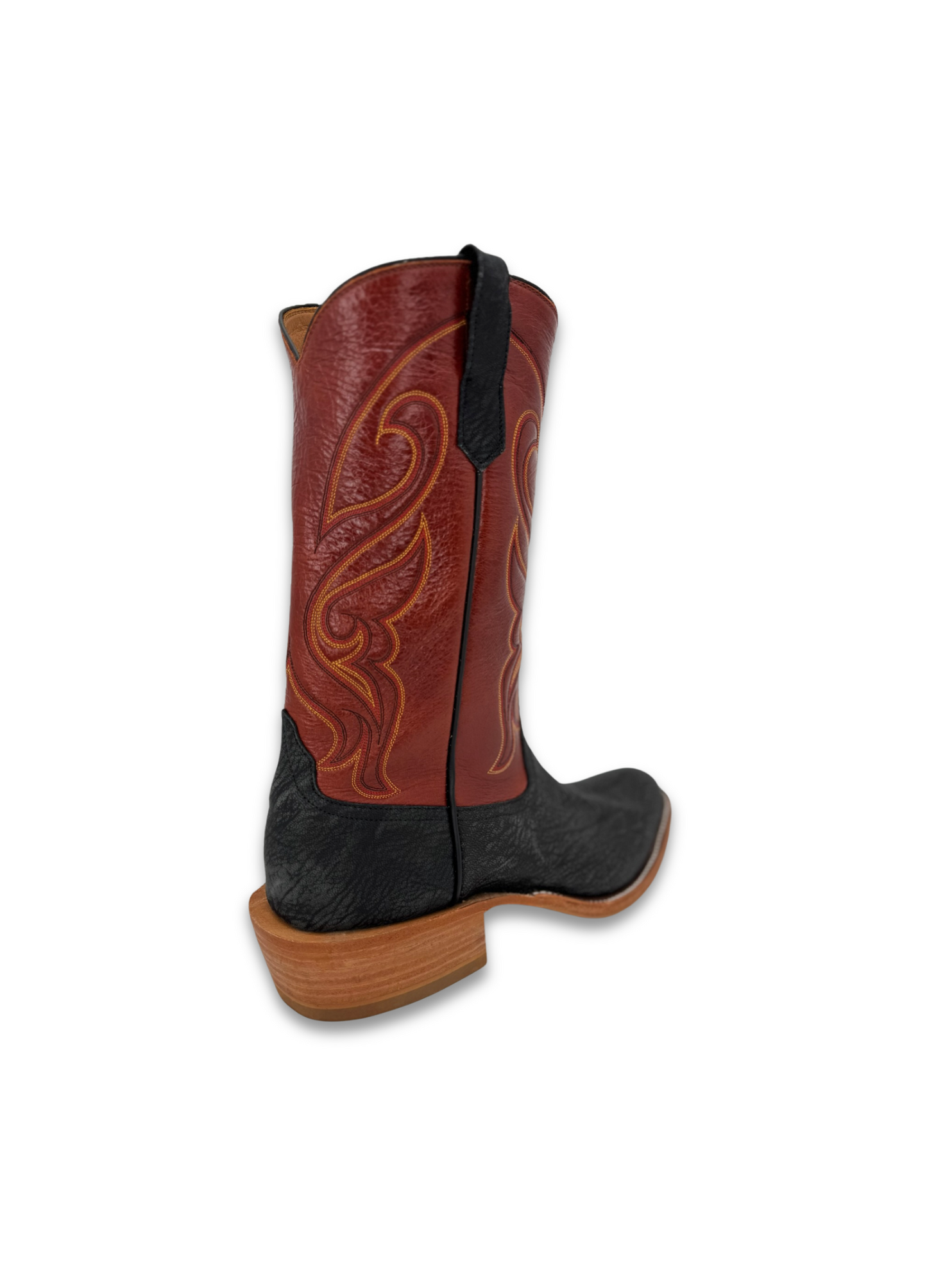 Rios of Mercedes Black Shrunken Poseidon Cowboy Boot