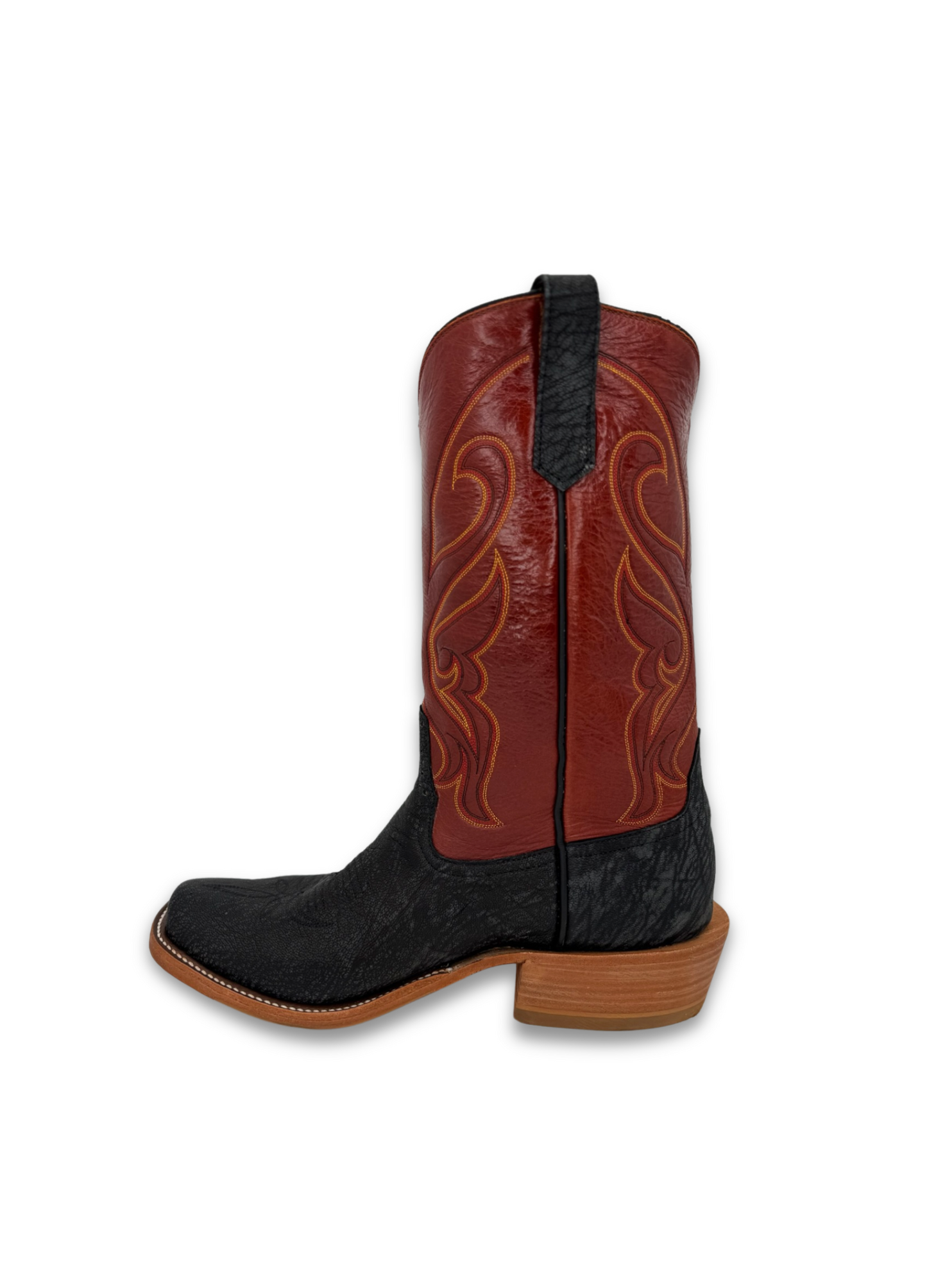 Rios of Mercedes Black Shrunken Poseidon Cowboy Boot