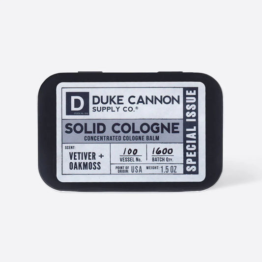 Duke Cannon Solid Cologne - Vetiver + Oakmoss