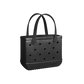 Black Bitty Boggs tote bag with handles on a white background