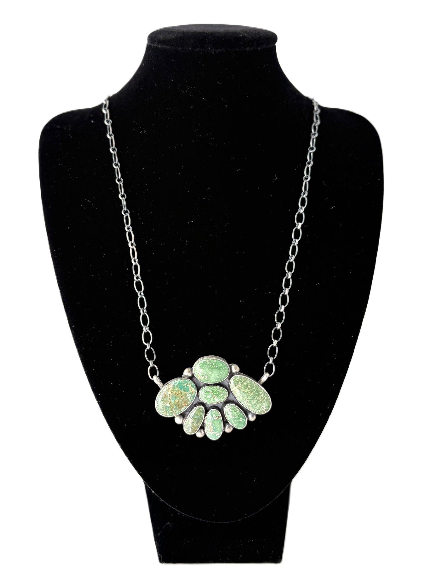 Turquoise Cluster Statement Necklace