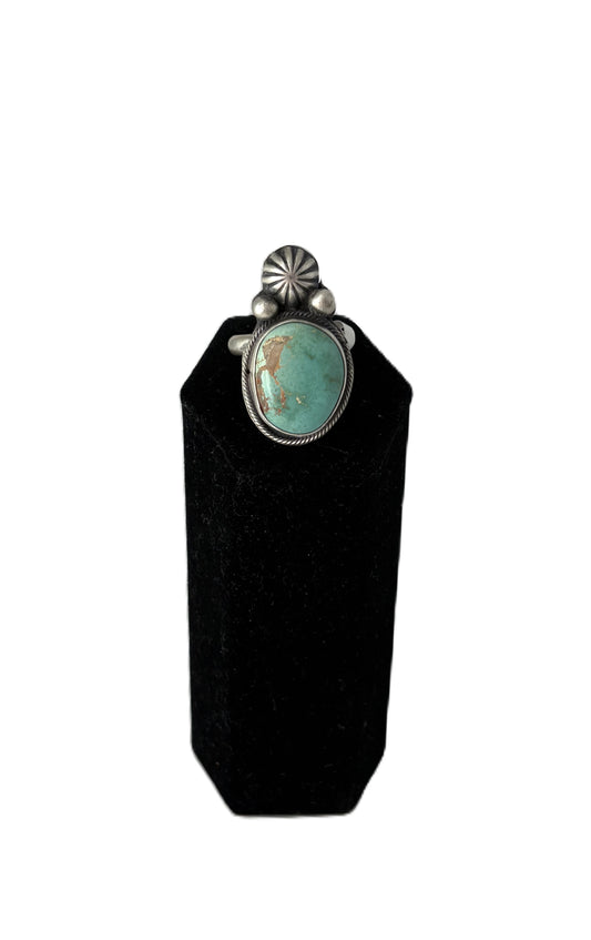 Embellished Round Turquoise Ring