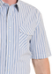 Panhandle Slim Blue Stripe Short Sleeve Snap Shirt