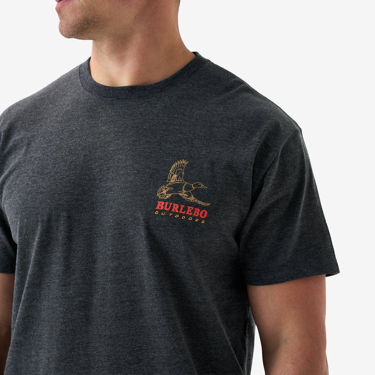 Burlebo Duck Wild Short Sleeve Tee in Heather Black