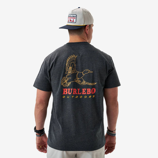 Burlebo Duck Wild Short Sleeve Tee in Heather Black