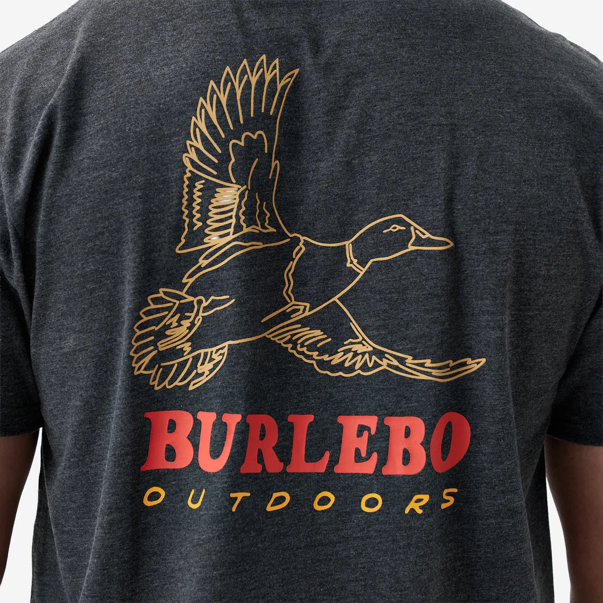 Burlebo Duck Wild Short Sleeve Tee in Heather Black