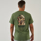 Burlebo Mallard Camo Dog Tee in Heather Olive