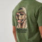 Burlebo Mallard Camo Dog Tee in Heather Olive