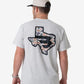 Burlebo Texas Camo Flying B Logo Tee in Heather Ash Grey