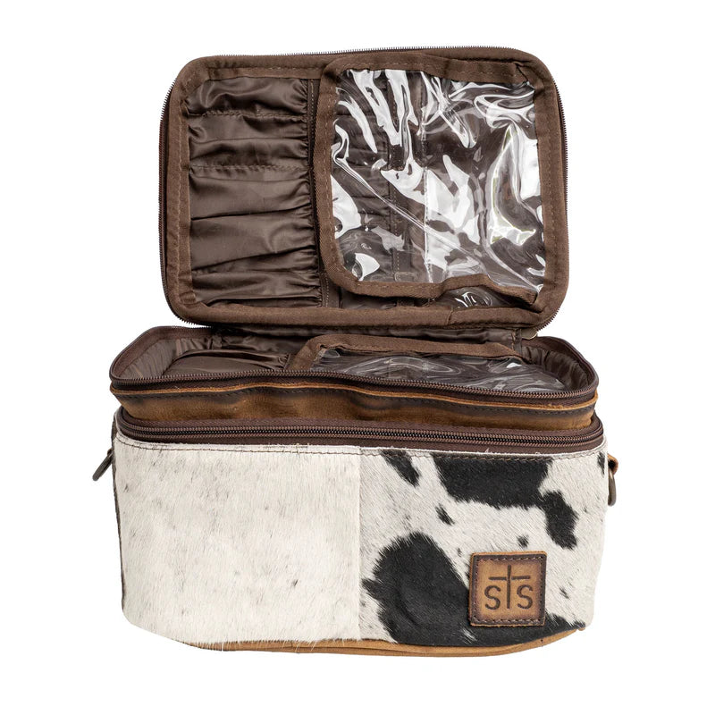 STS Ranchwear Cowhide Glamour Makeup Organizer