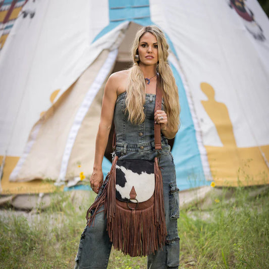 STS Ranchwear Indie Cowhide Saddle Bag