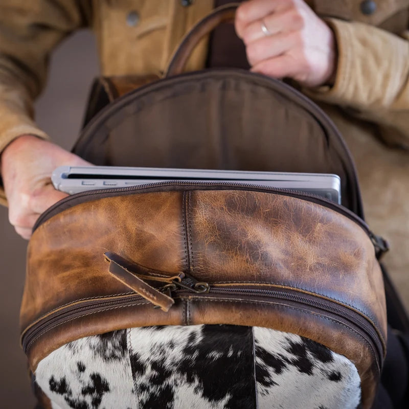 Burlebo Guadalupe Cowhide Valley Backpack