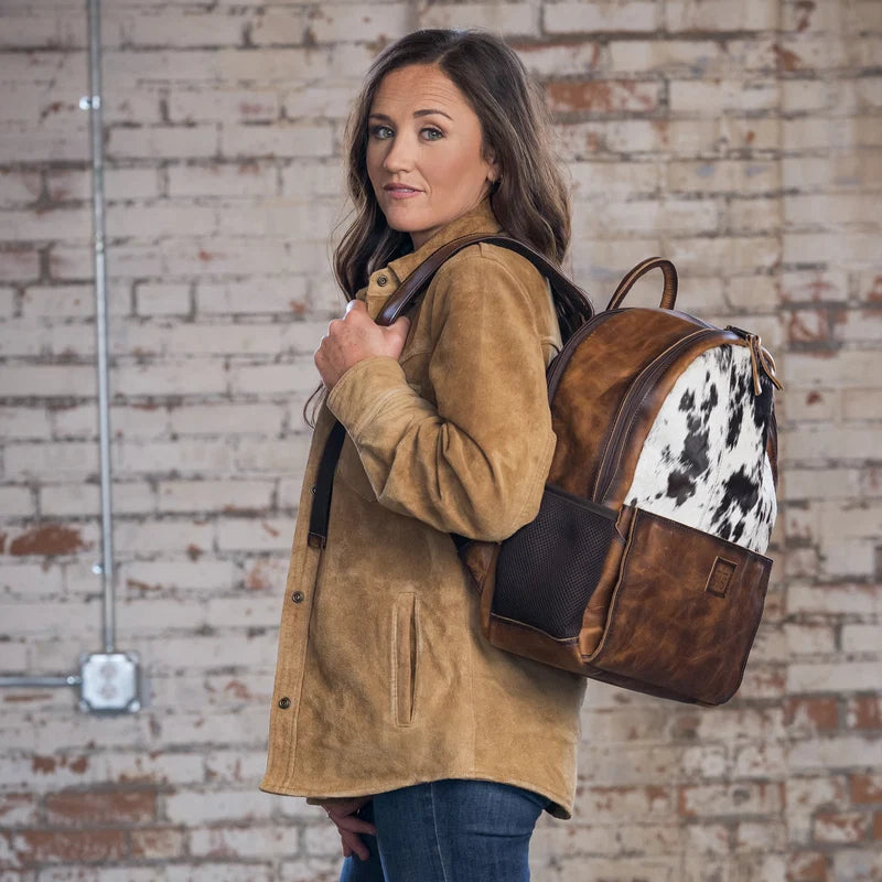 Burlebo Guadalupe Cowhide Valley Backpack