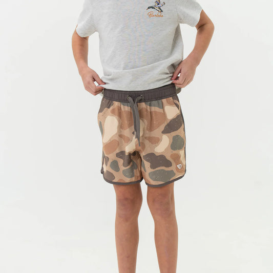 Burlebo Youth Swim Trunk in Jumbo Pintail Camo