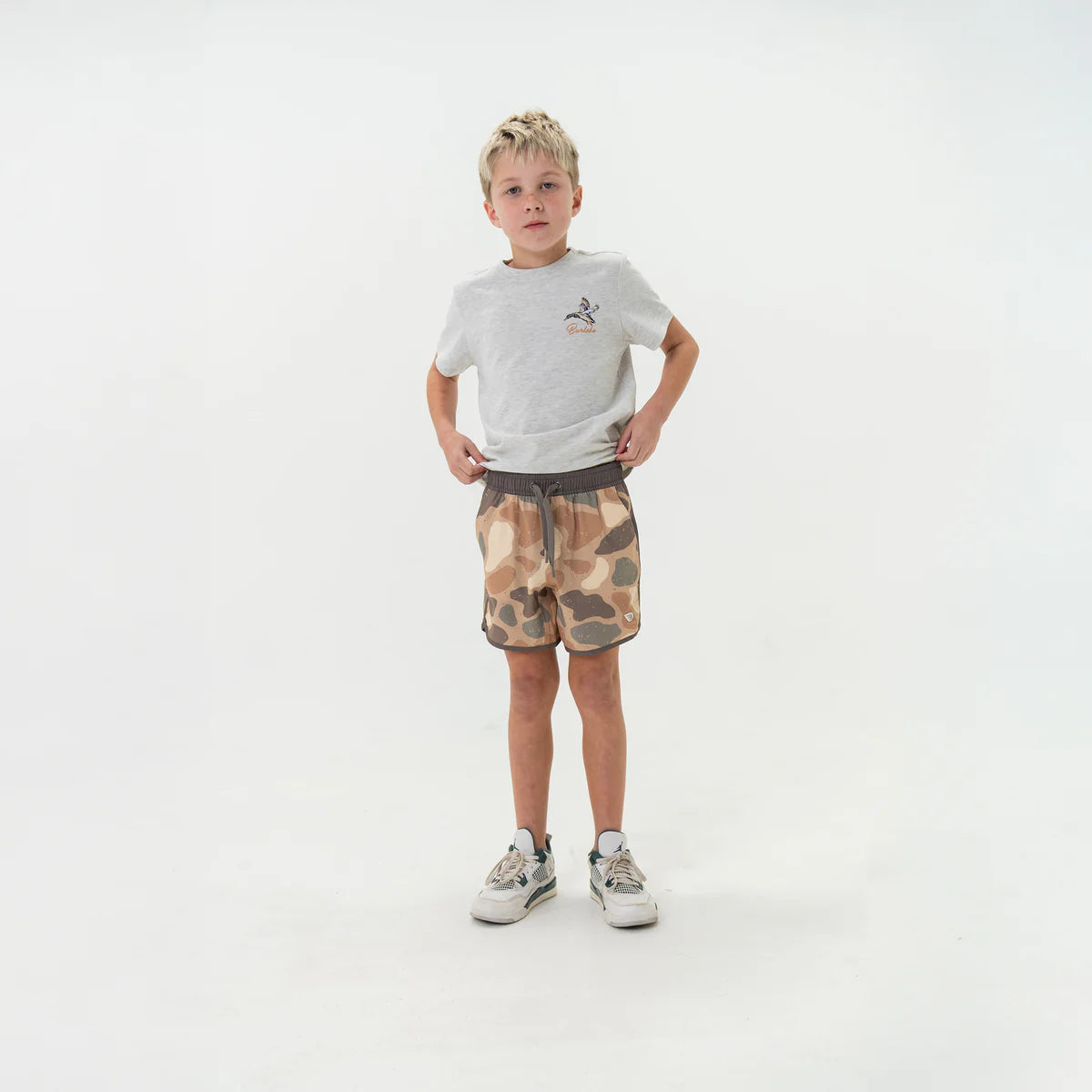 Burlebo Youth Swim Trunk in Jumbo Pintail Camo