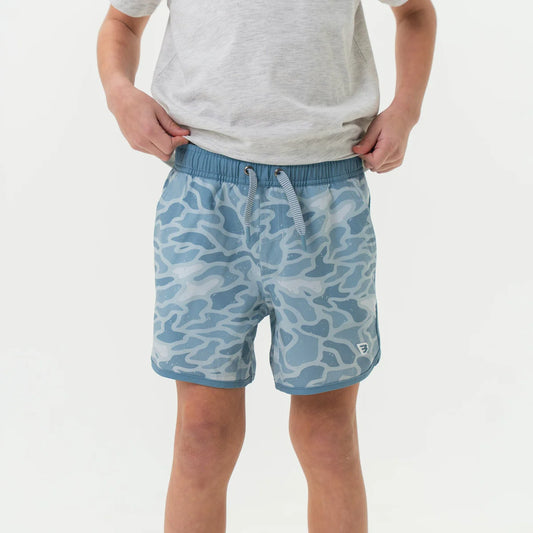 Burlebo Youth Swim Trunk in Seaside Camo