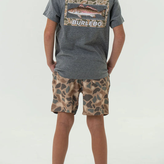 Burlebo Youth Athletic Short in Pintail Camo