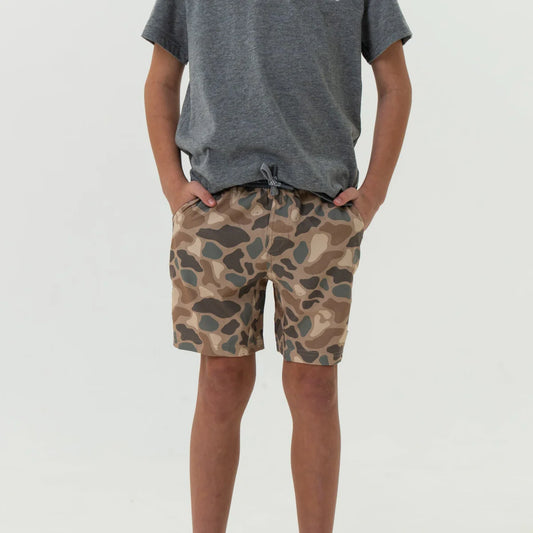 Burlebo Youth Athletic Short in Pintail Camo