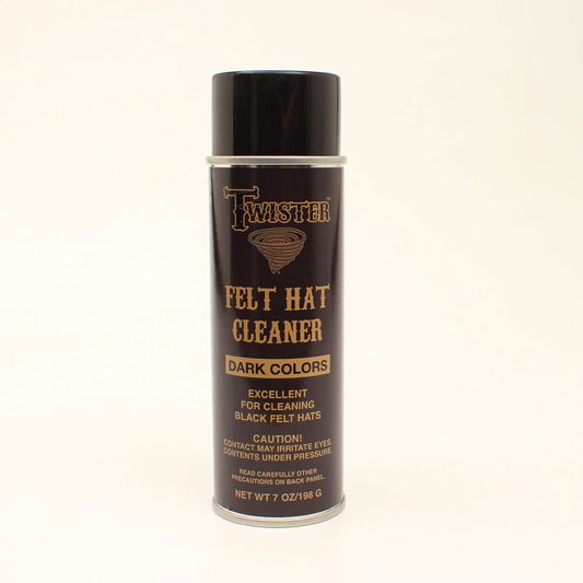 Felt hat cleaner canister with Twister logo on a beige background