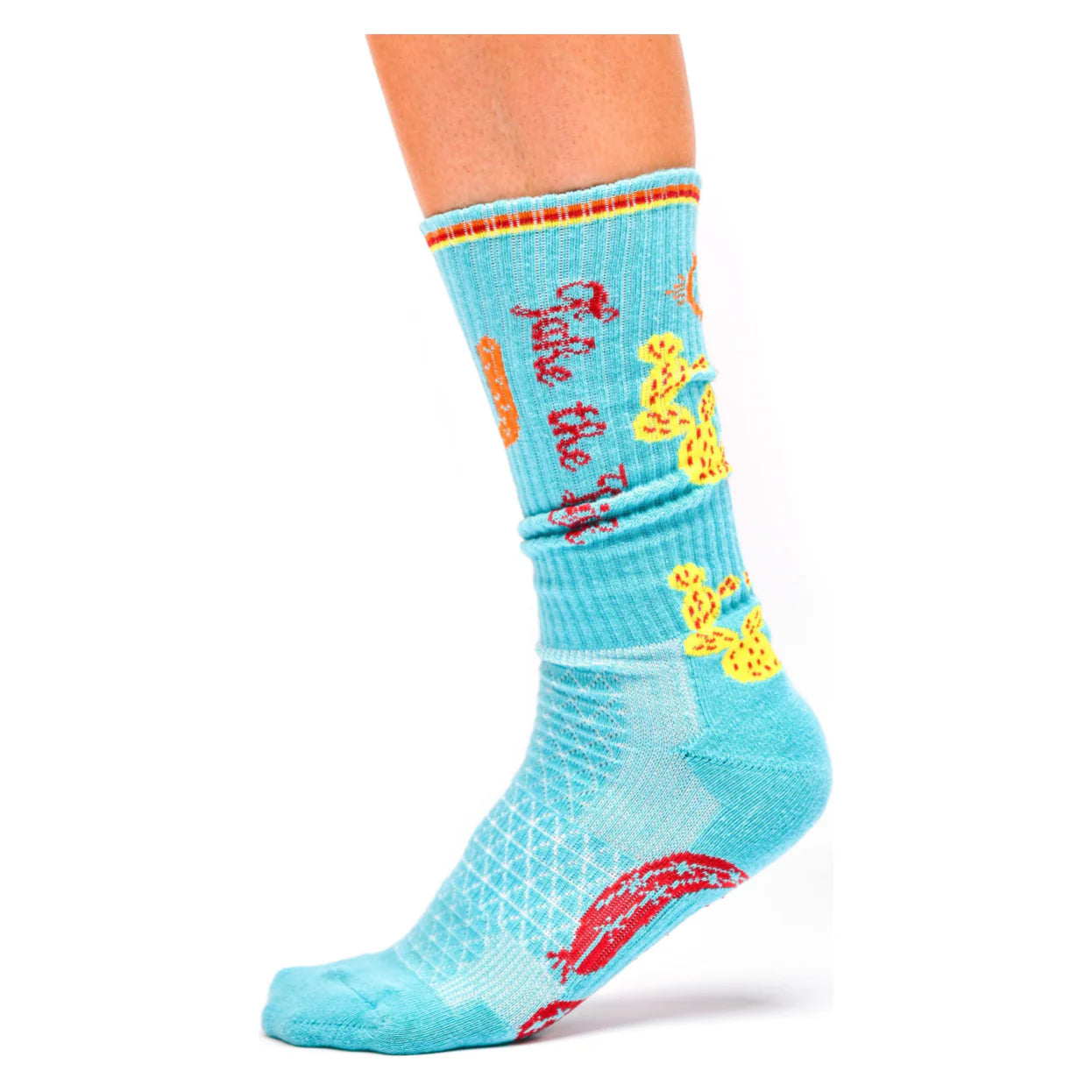 Lucky Chuck Take The Risk Turquoise Performance Socks