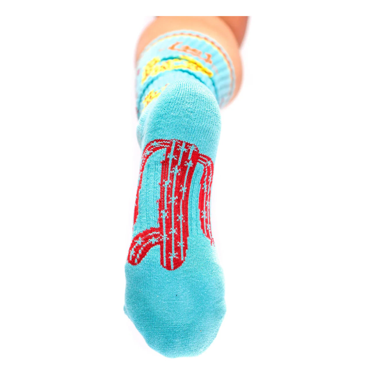 Lucky Chuck Take The Risk Turquoise Performance Socks