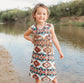 Shea Baby Girl's Aztec Suede Fringe Dress