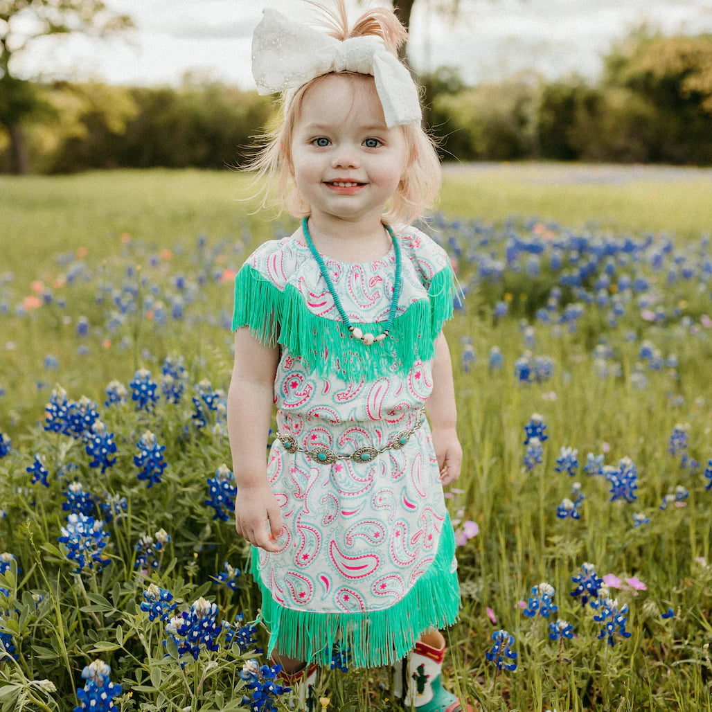 Shea Baby Paisley Fringe Skirt