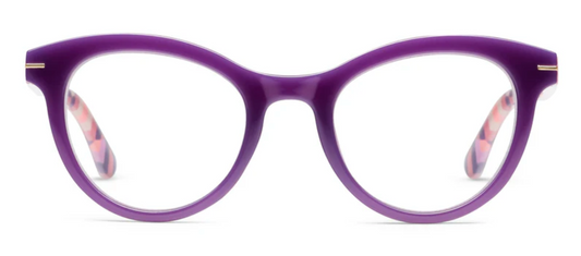 Peepers Daphne Purple/Coral Check Reading Glasses