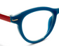 Peepers Daphne Teal/Red Check Reading Glasses