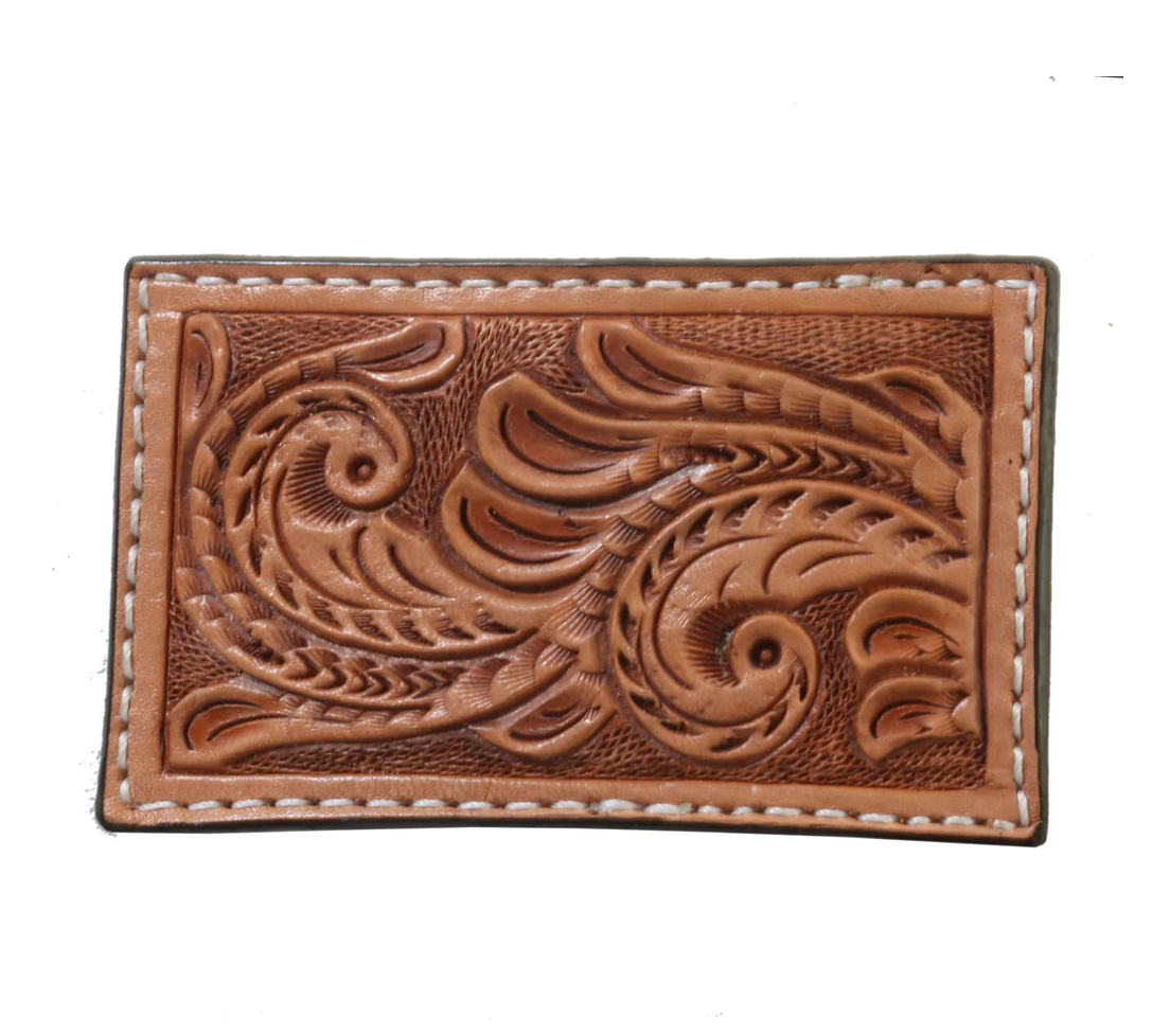 Double J Saddlery Texas Whirlwind Square Belt Buckle