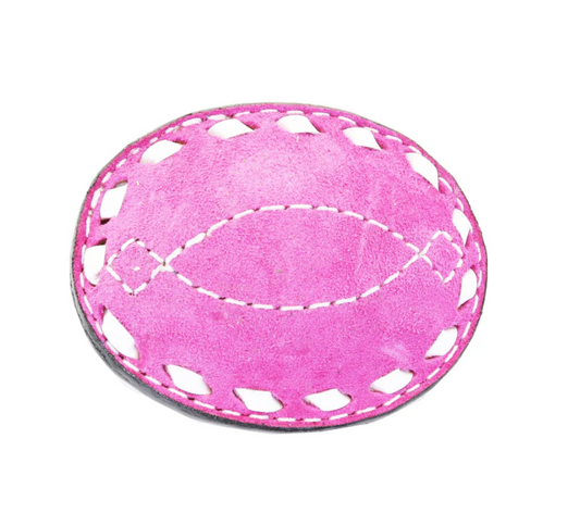 Double J Saddlery Hot Pink Suede Oval Buckle