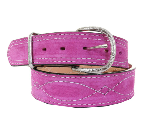 Double J Saddlery Hot Pink Suede Belt