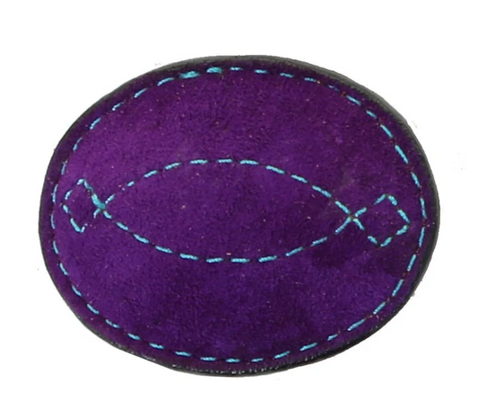 Double J Saddlery Purple Suede Oval Buckle