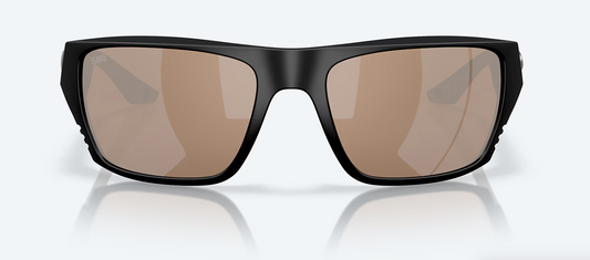 Costa Finlet Polarized Sunglasses Matte Black/ Copper Silver Mirror