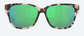 Costa May Polarized Sunglasses in Shiny Tiger Cowrie/Green Mirror