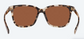 Costa May Polarized Sunglasses in Shiny Tiger Cowrie/Green Mirror