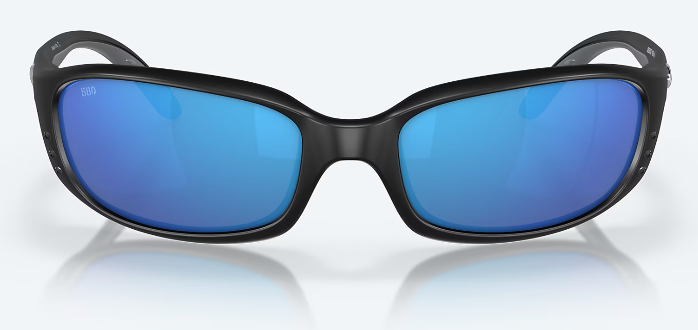 Costa Brine Polarized Sunglasses in Matte Black/ Blue Mirror